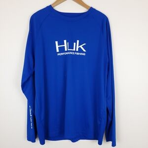 Huk Fishing Blue Long Sleeve Performance Shirt